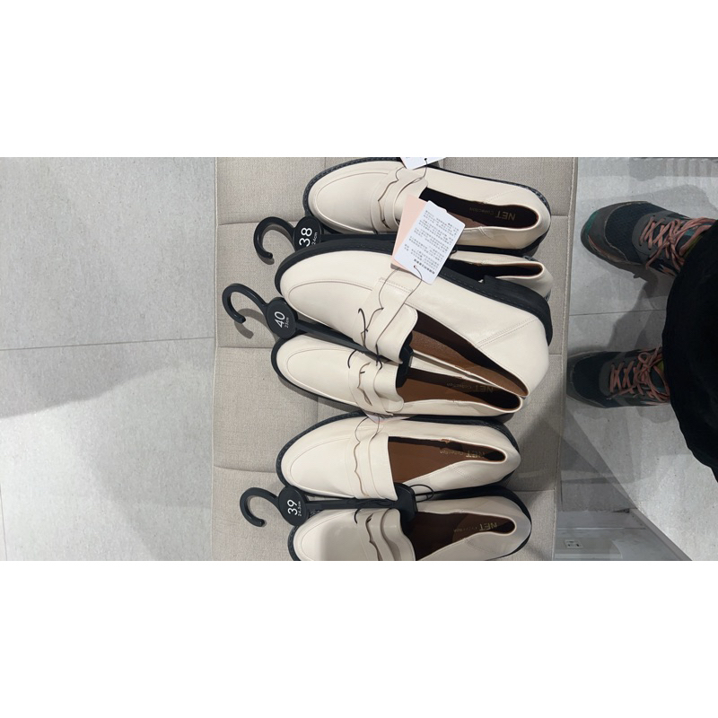 NET白皮鞋39（有3雙）樂福鞋，有黑，奶茶