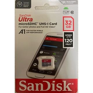 SanDisk Ultra 32G MicroSDHC UHS-I A1 120MB/s終身保固記憶卡