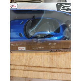 ❤現貨-全新品（展示盒凹痕）❤ Maisto收藏模型車1:18 Mercedes-AMG GT藍色