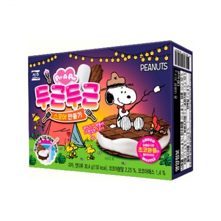 【野味食品】SEOJU 史努比 棉花糖可可餅DIY (30.4g/盒，韓國進口，桃園實體店面出貨)