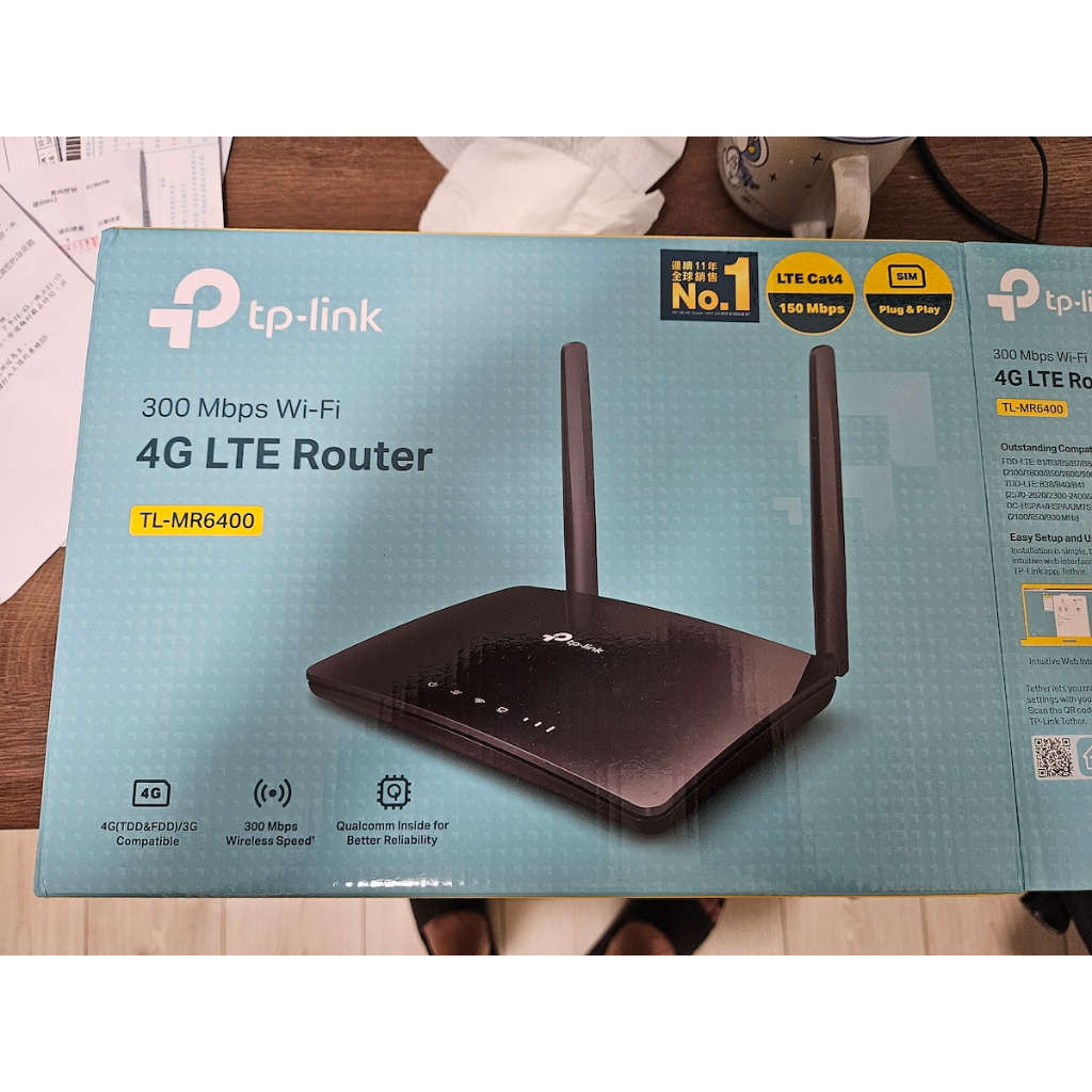 TP-Link 4G無線網路分享器 TL-MR6400 4G LTE Router