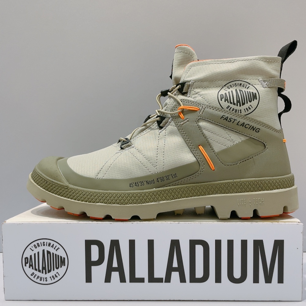 PALLADIUM PAMPA TRAVEL L+ WP+ 男女款 淺灰色 快穿 輕量 防水 休閒靴 78849-344