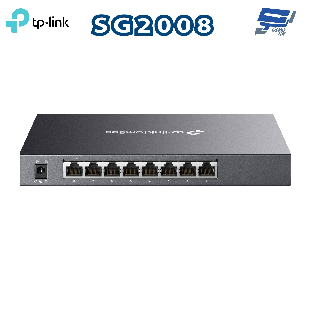 TP-LINK 昌運監視器 TL-SG2008 8埠Gigabit智慧型交換器10/100/1000Mbps