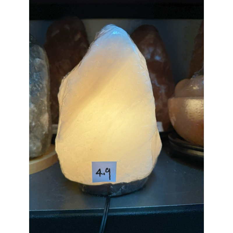 上新鹽燈 實拍 4.9kg精選 喜馬拉雅山 白鹽燈 頂級白玉鹽燈 小夜燈 精油燈 氣氛燈