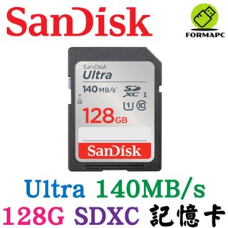 SanDisk Ultra SDXC SD UHS-I 128G 128GB 140MB/s 相機卡 高速傳輸 記憶卡