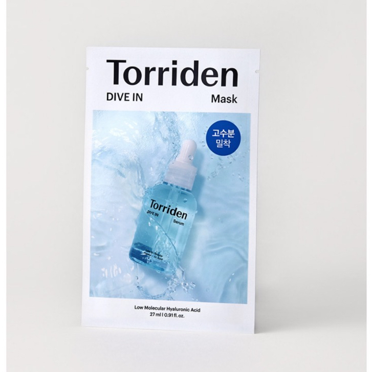 [買10送1］Torriden Dive 低分子透明質酸面膜 27ml Roundlab 白樺樹保濕面膜