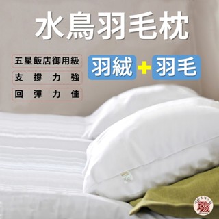 【臺灣製 現貨 發票】五星級飯店羽毛枕 水鳥 羽毛 羽絨枕 枕芯 飯店 民宿 枕頭