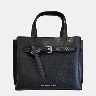 【美麗小舖】MICHAEL KORS MK 黑色 荔枝紋真皮革 三層托特包 肩揹包 斜揹包 手提包~M83559