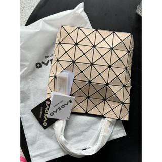 全新實拍 ISSEY MIYAKE BAOBAO 幾何方格奶茶 5x4 肩揹包手提包 三宅一生