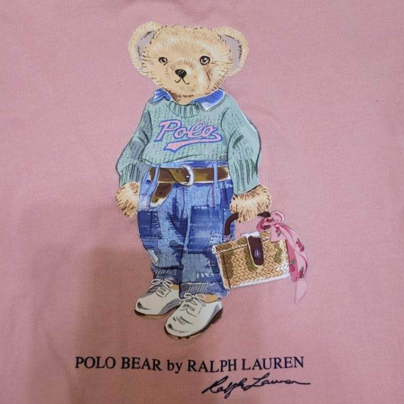 24m polo RL 短袖上衣 熊熊 乾燥玫瑰色 POLO BEAR by RALPH LAUREN
