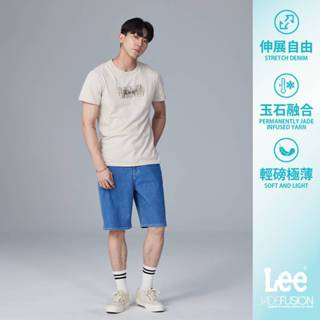 Lee 903 涼感 彈性牛仔短褲 男 中藍 LB322010989