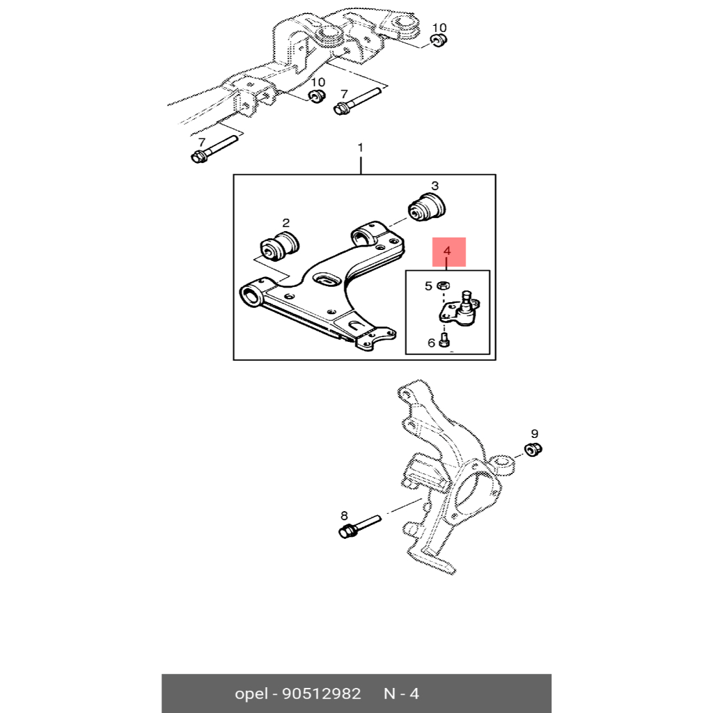 90512982 Ball Joint  OPEL VAUXHALL Vectra B