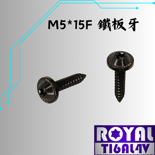 【瘋螺絲】ROYAL 鈦合金螺絲★M5*15F鐵板牙 飛碟頭螺絲★64鈦/正鈦/鈦合金螺絲★出貨附發票★帝王黑