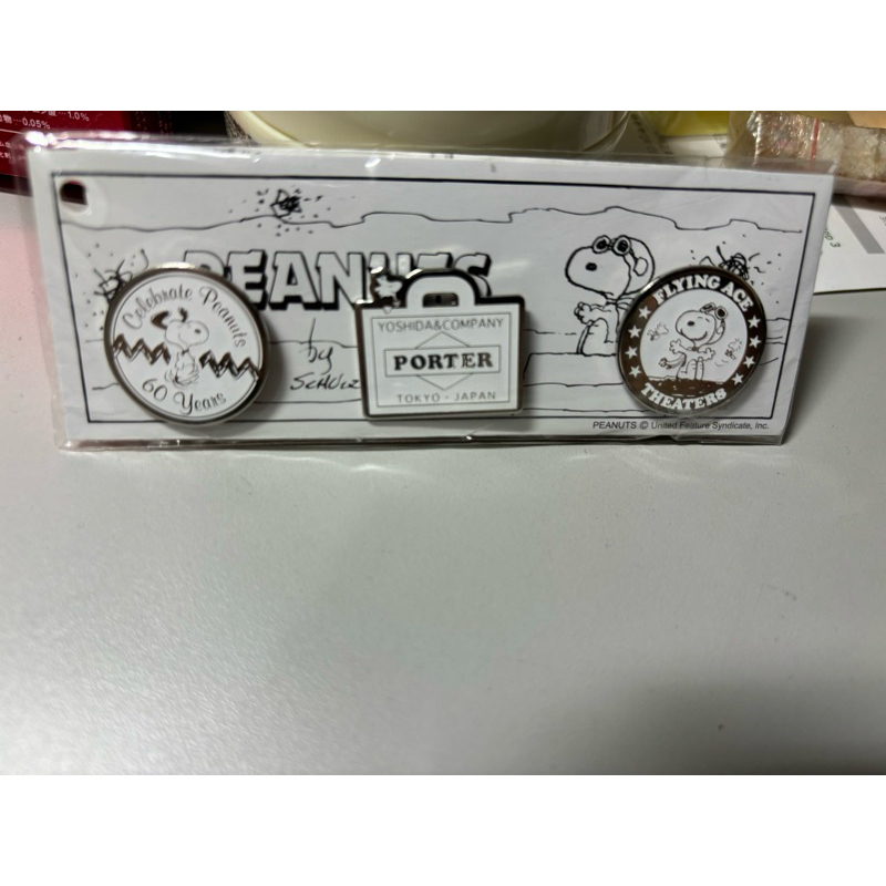 ［全新］Porter x Snoopy 聯名徽章組（白+橘）