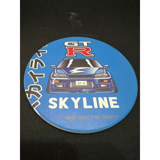 nissan skyline r34 gtr 吸水杯墊 11cm