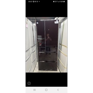 一級能效，日本原裝～二手中古日立616公升6門鏡面琉璃棕變頻冰箱，自動製冰，真空室，型號R-SF6800Z，保固3個月