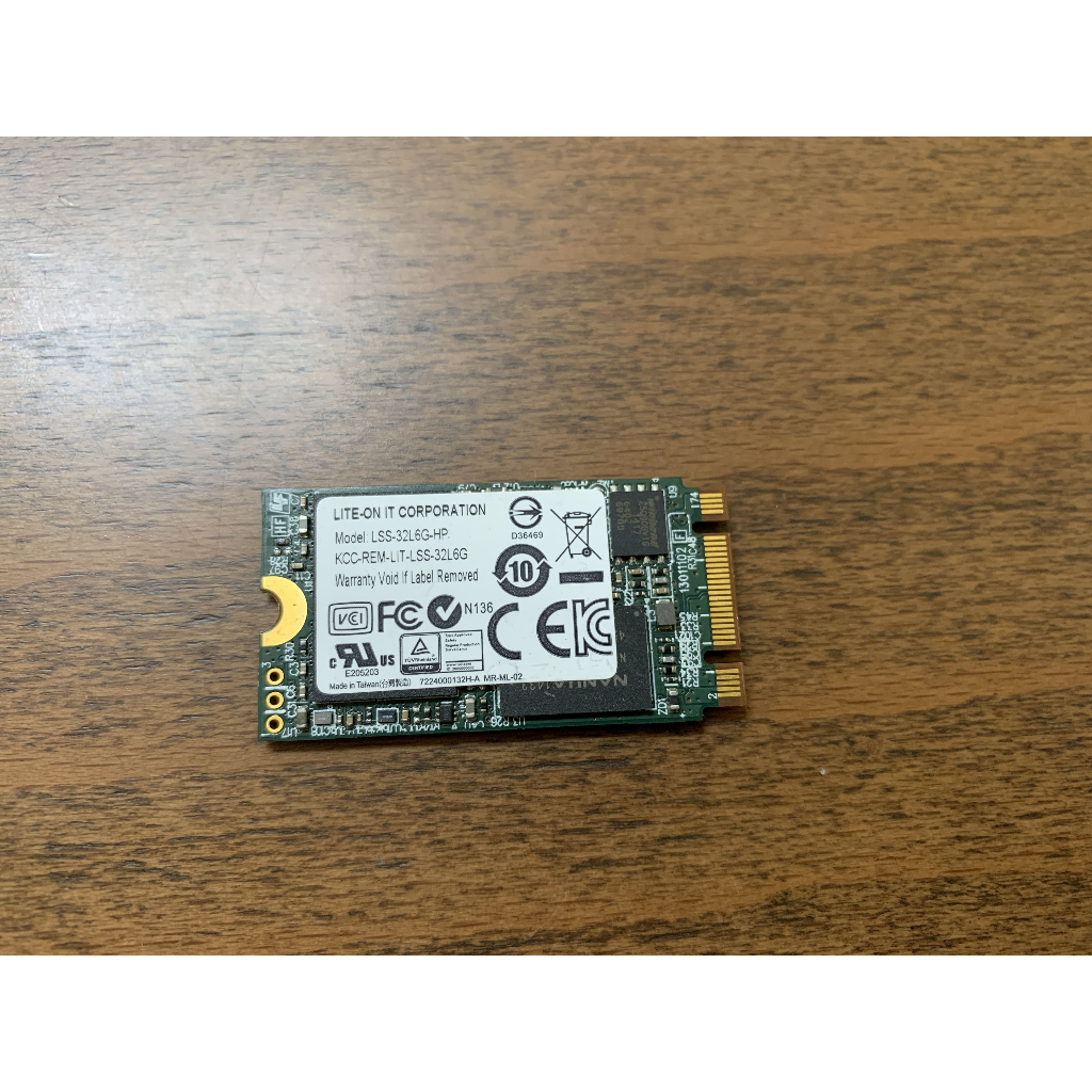 Lite-On 32GB SATA M.2  M.2 2242 SSD 二手固態硬碟 良品