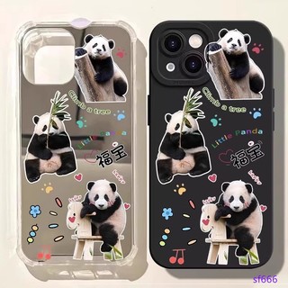 熊貓福寶手機殼 三星手機殼 蘋果保護套 A54保護殼 A53 防摔 iPhone 15 pro max鏡面Samsung