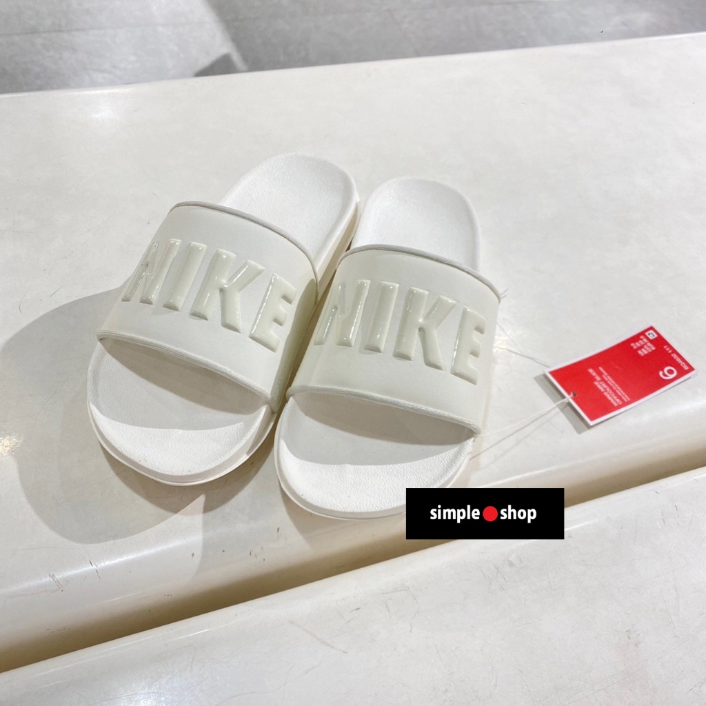 【Simple Shop】NIKE Slide 運動拖鞋 軟底 氣墊底 拖鞋 米白色 女款 BQ4632-111
