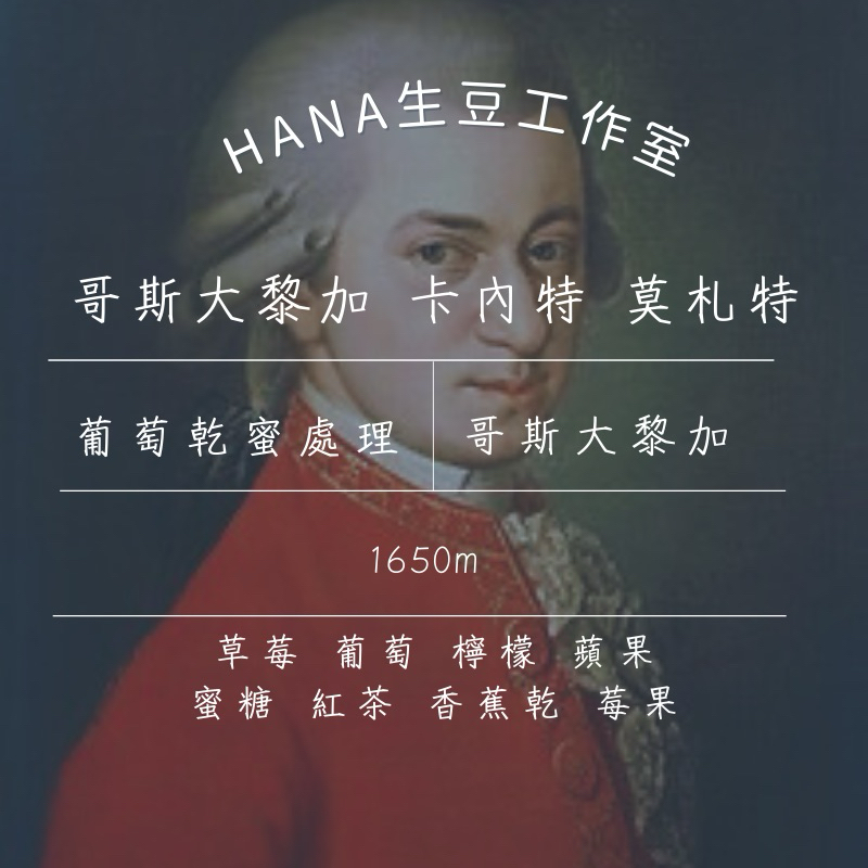 Hana生豆工作室｜音樂家系列 蕭邦 巴哈 莫札特 貝多芬 生豆