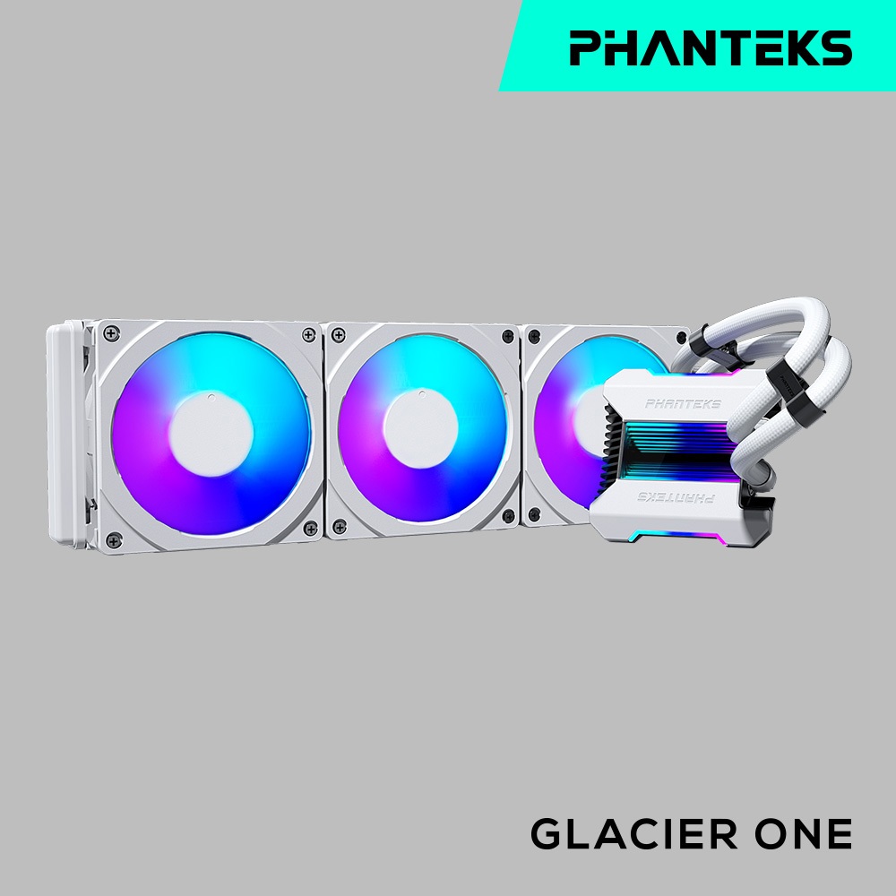 Phanteks 追風者 Glacier One 360MPH  AIO一體式水冷散熱器  (白色+DRGB風扇燈罩)
