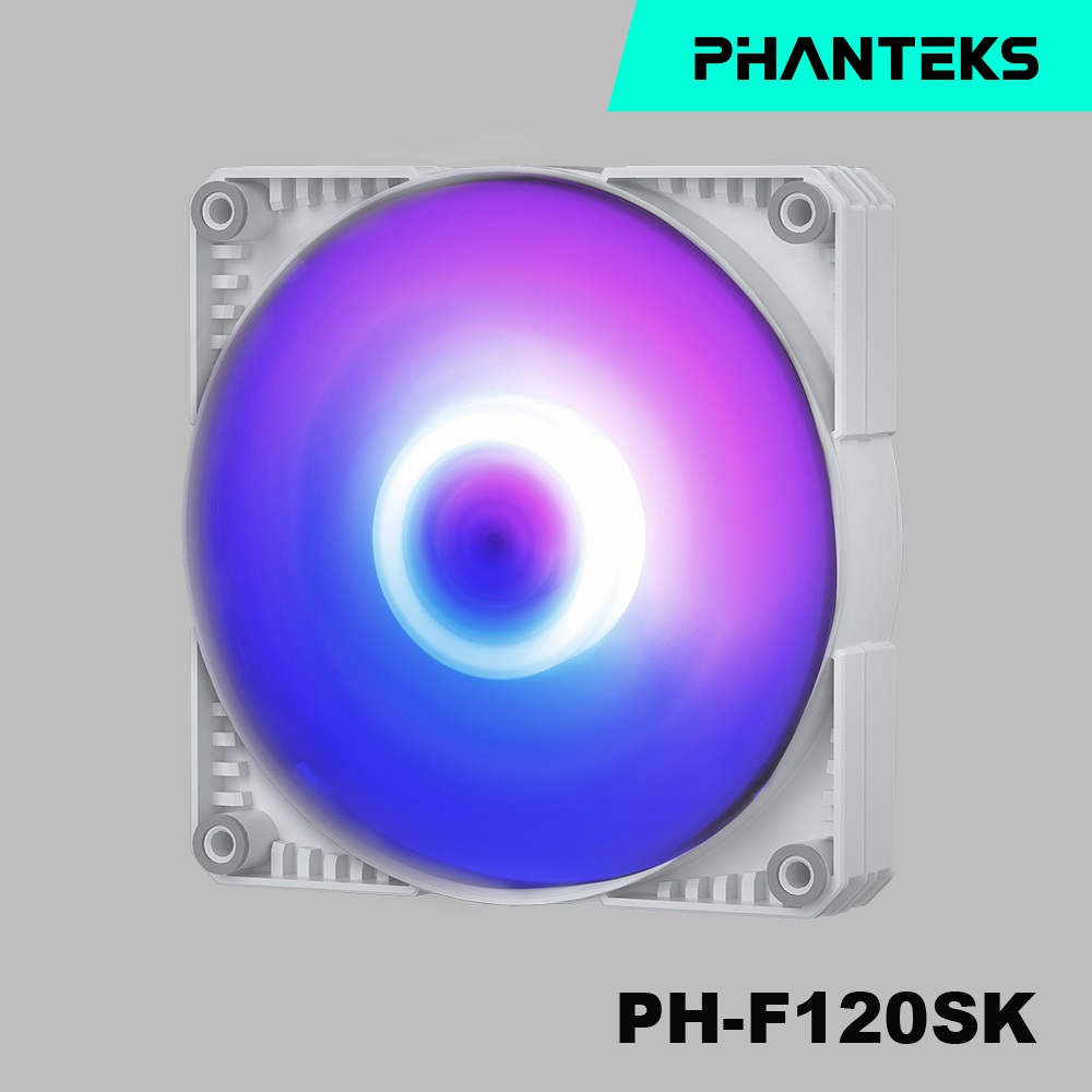 Phanteks 追風者PH-F120SK_DRGB_PWM_WT01_3P白色 12公分機箱散熱風扇【3包裝】