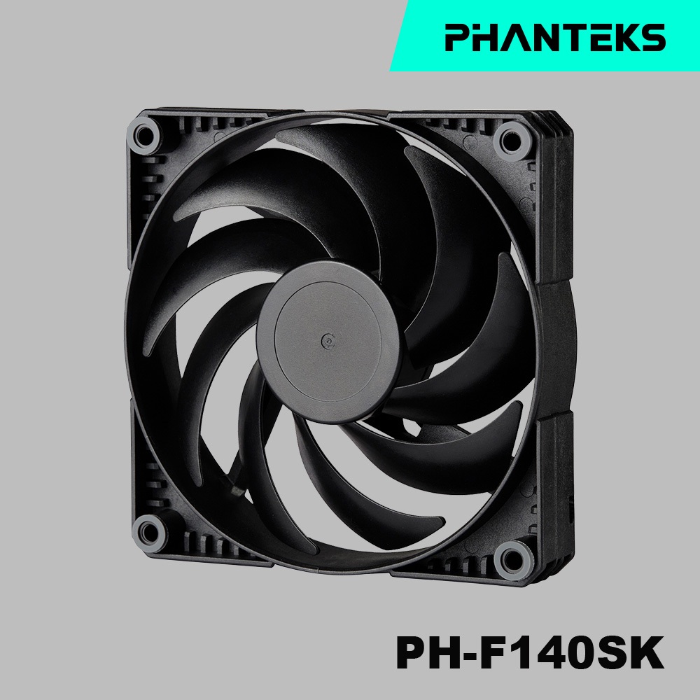 Phanteks 追風者PH-F140SK_BBK_PWM 1500RPM 全黑版14公分機箱散熱風扇(高風量/低噪音)
