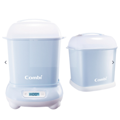 combi 全新Pro 360 PLUS高效消毒烘乾鍋靜謐藍 +二手奶瓶保管箱(無損僅使用痕跡)+消毒替鍋及引流扇
