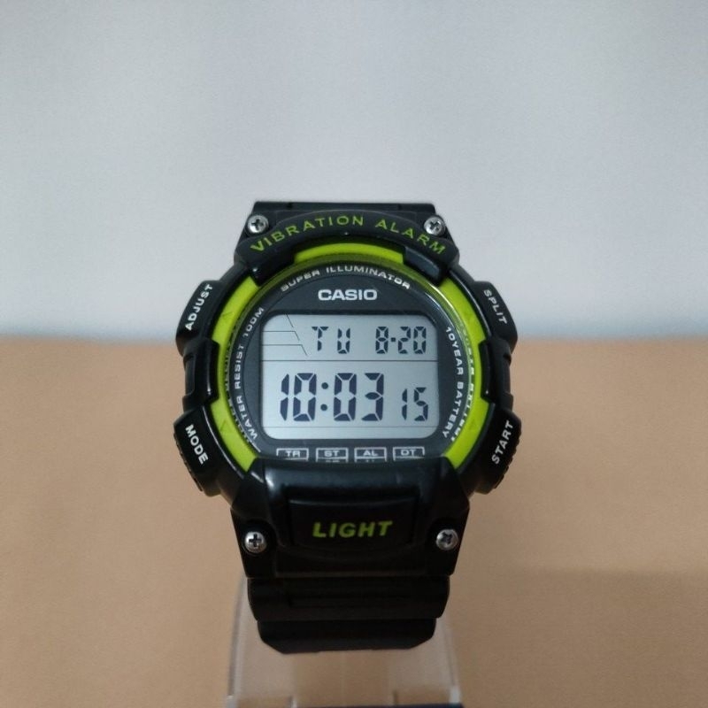 二手 卡西歐 Casio W-736H-3A 電子錶 運動錶 慢跑錶 防水手錶 當兵 學生考試的好幫手