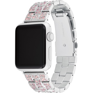COACH Apple Watch 錶帶 38/40/41mm 適用 漸層櫻花粉色水晶 不鏽鋼錶帶(不含手錶)