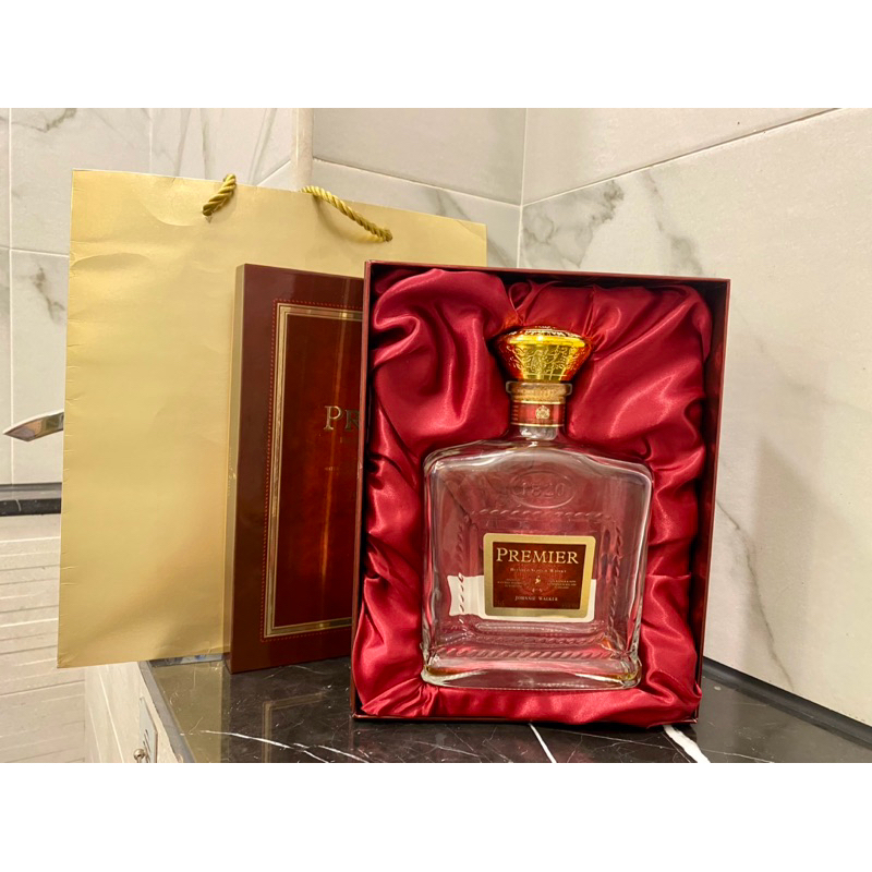 約翰走路尊爵premier25年調和威士忌 空瓶+盒+袋