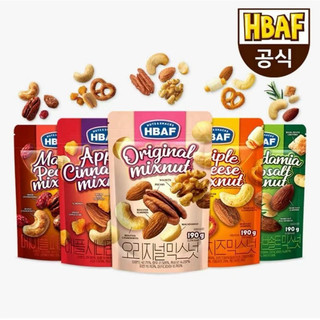 🇰🇷HBAF原味綜合堅果190g 原味 楓糖 香草鹽 起司 肉桂蘋果 #營養美味
