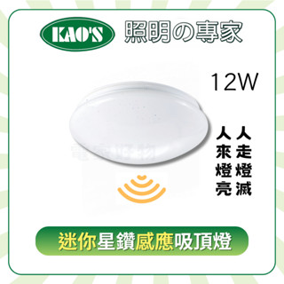 🔥 現貨免運 12W 白光 微波感應吸頂燈 燈雷達感應智慧吸頂燈 人體感應燈 玄關自動感應燈 LED自動感應燈