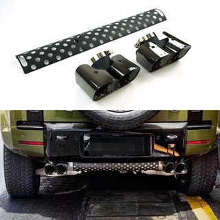 （公司貨/高品質）適用於Land Rover Defender 110 90 KHAN方口尾飾管 四出尾飾管 排氣管