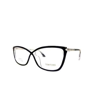 TOM FORD TF5375 005『全新品 』原廠真品 亞洲版 時尚品味 黑色 交叉八字型框面 彈簧鏡腳 光學眼鏡