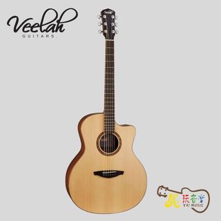 <YA! 玩音樂>Veelah V3-GAC 雲杉面單板 非洲胡桃木側背板 民謠吉他 木吉他