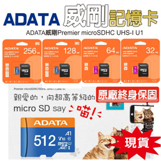 ADATA 威剛記憶卡【現貨+發票+臺灣公司貨】SD卡 32G/64G/128G/256G 記憶卡 @10 CLASS
