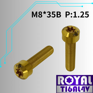 【瘋螺絲】ROYAL 鈦合金螺絲★ M8*35B P:1.25 錐形螺絲★64鈦/鈦合金螺絲★ 出貨附發票 ★土豪金