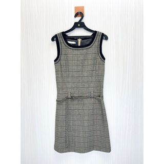 獨身貴族 singlenoble 專櫃 灰色格紋無袖洋裝 (編號24608115