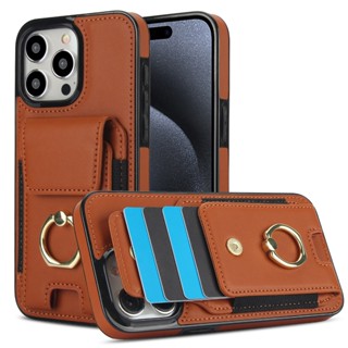 奢華高階時尚iPhone 15 Promax手機殼鬆緊帶7指環扣8支架14 Plus多卡包12便攜11優質皮革X蘋果13
