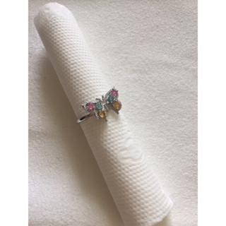 戒指 碧璽蝴蝶造型戒指 玩具戒指