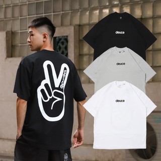 Deuce Brand Peace Tee 黑色 白色 灰色 背後大LOGO 運動 訓練 短袖 短T【DE016】