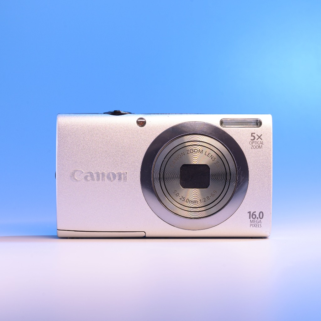 𝗕𝗔𝗖𝗢𝗡 𝗦𝘁𝘂𝗱𝗶𝗼 | Canon A2300 PowerShot A系列 CCD 銀 數位相機 閃燈不閃 附電池