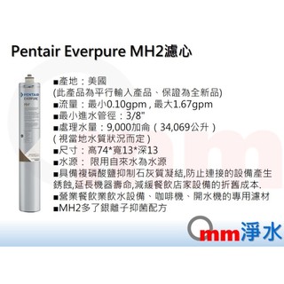 【Omm淨水】美國原裝平行輸入~Pentair Everpure MH2 濾心