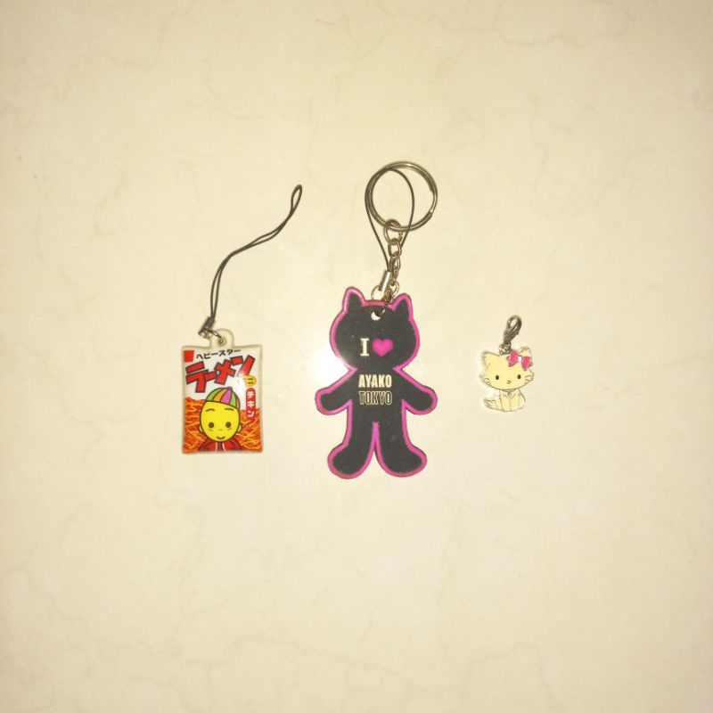 🐰🍨 | 台灣出貨 吊飾 鑰匙圈 凱蒂貓 charmmy AYAKO TOKYO 餅乾 ヘビースター テーメン チキン