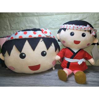 正版櫻桃小丸子學園祭造型絨毛娃娃~小丸子學園祭頭枕~小丸子娃娃~日本學園祭造型---35公分[可愛娃娃]