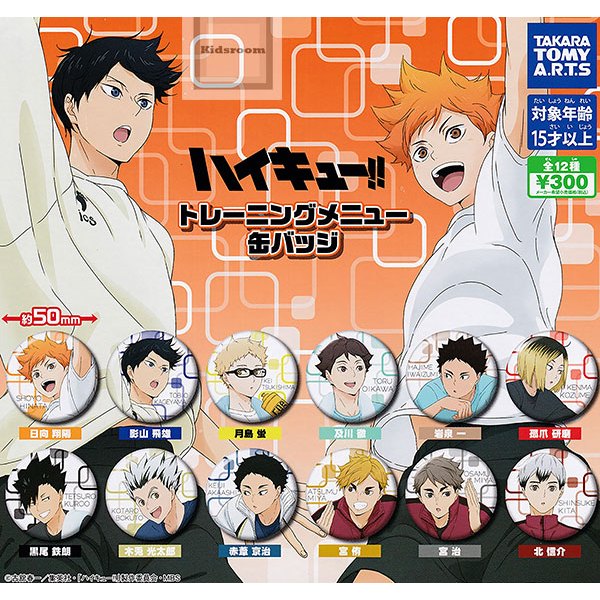 0524更 日版現貨 排球少年 扭蛋徽章 孤爪 及川 北信介 月島 影山 木兔 宮侑 宮治 黑尾 赤葦 日向 岩泉