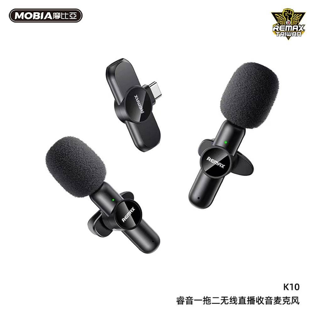龍翔~台灣現貨 摩比亞公司貨(sparkle)REMAX 新品上市 (microphone)睿音一拖二無線直播收音麥克風