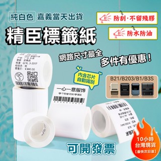 臺灣現貨 精臣標籤紙 標籤 B21-pro B21S B1 B31 純白色貼紙 標籤紙 標籤機貼紙 可冷凍 防水防油貼