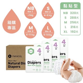 箱購宅配【Parasol Clear + Dry™】 科技水凝尿布-工藝升級版